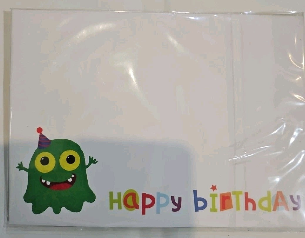 Ha E A Monster Birthday 3D Card & Envelope