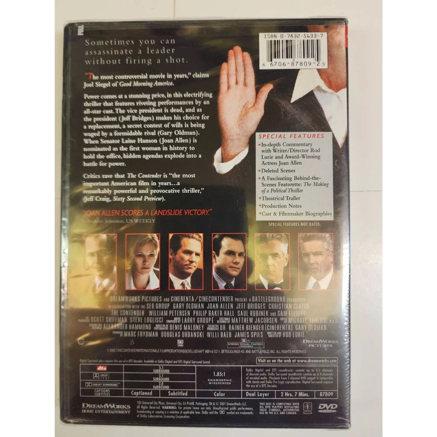 The Contender (DVD) Widescreen - Factory Sealed - Jeff Bridges - Gary Oldman
