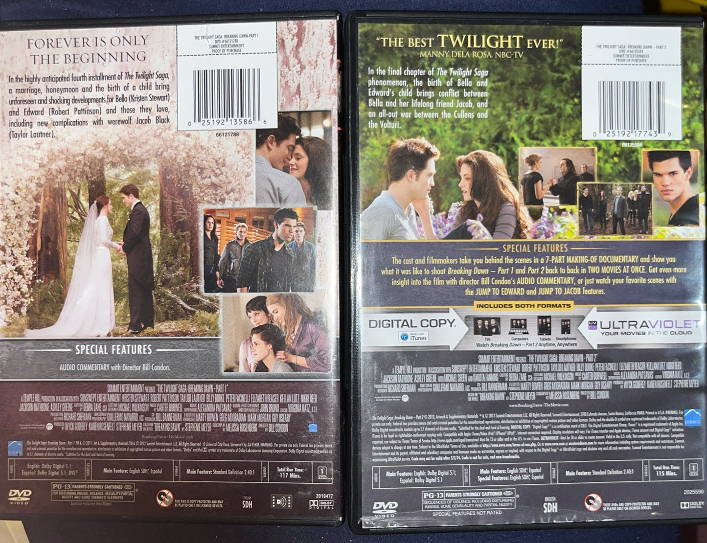The Twilight Saga Breaking Dawn part 1 & 2 (DVD) Sealed. No Digital Download