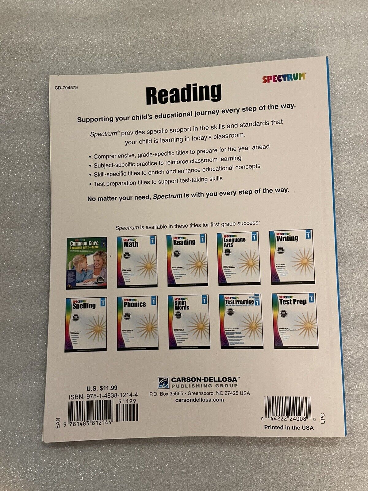 Spectrum Reading, Grade 1 by Spectrum 2014, Trade Paperback