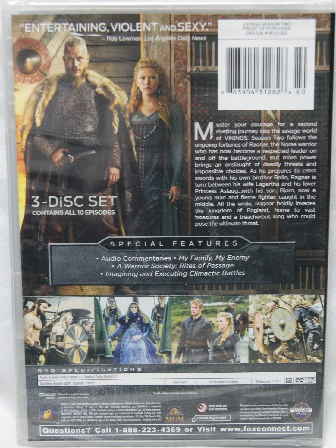 Vikings: the Complete Second Season (DVD) tested.