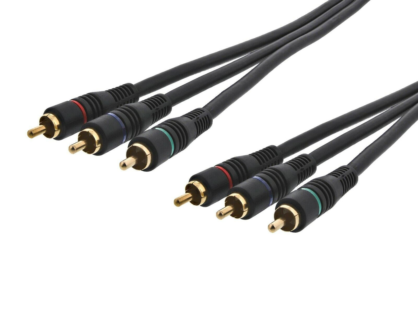 GE 6ft Red Green Blue (RGB) RCA M2M Composite Braided Cable