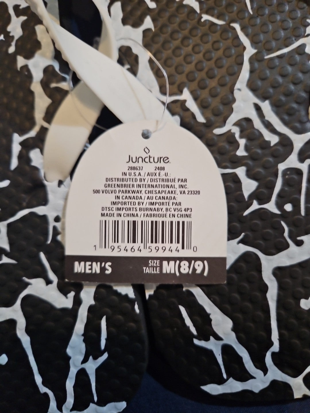 Juncture Men's Flip Flops Size 8/9 - Brand New