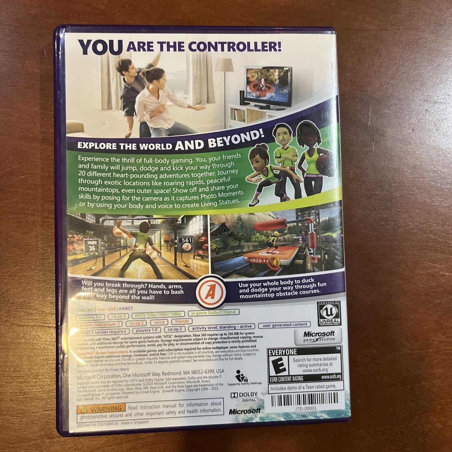 Kinect Adventures (Xbox 360) Tested. No scratches. CIB. New case.