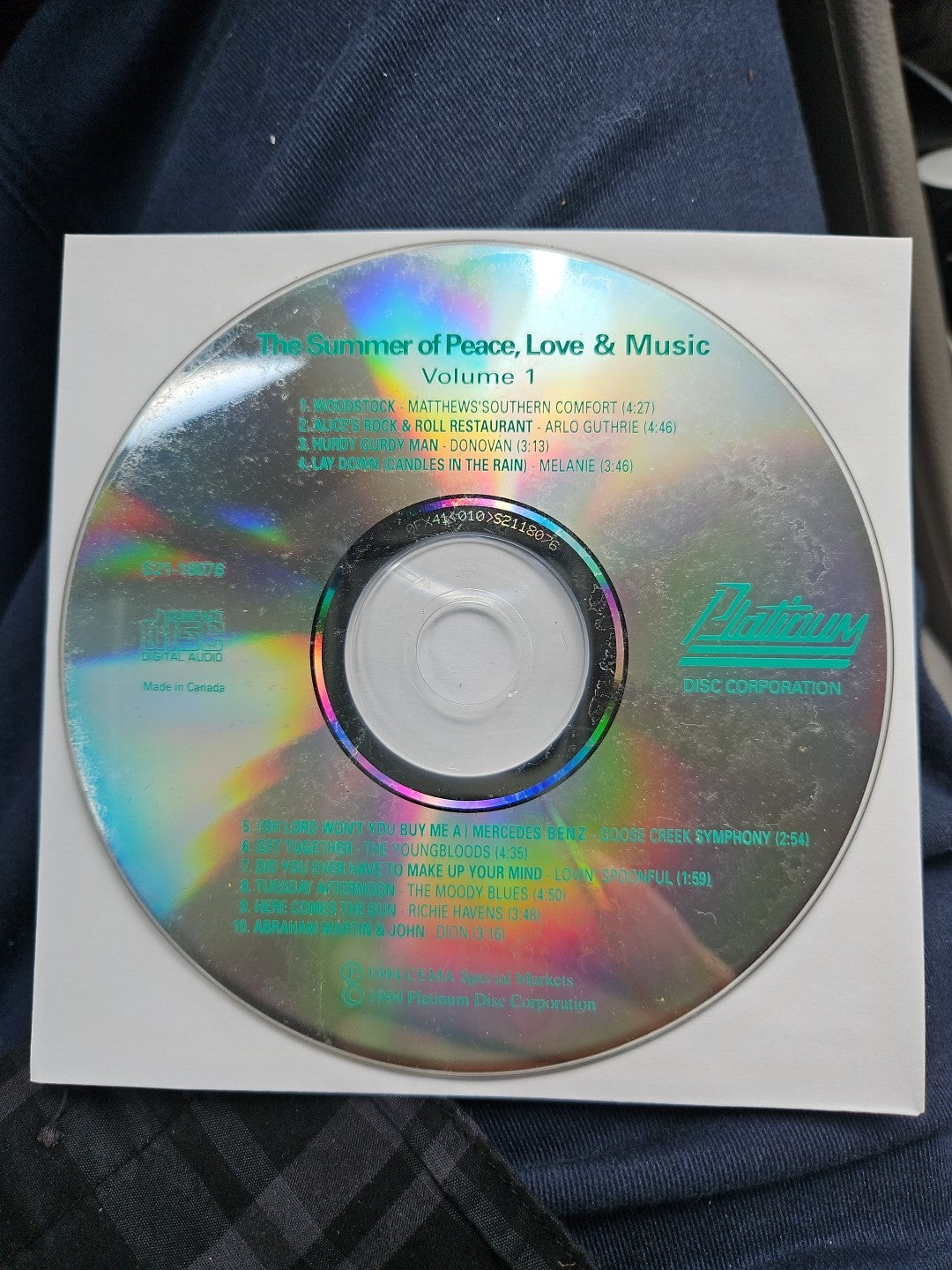 Summer of Peace, Love & Music, Vol. 1 by Various Artists (CD) Disc Only. Tested