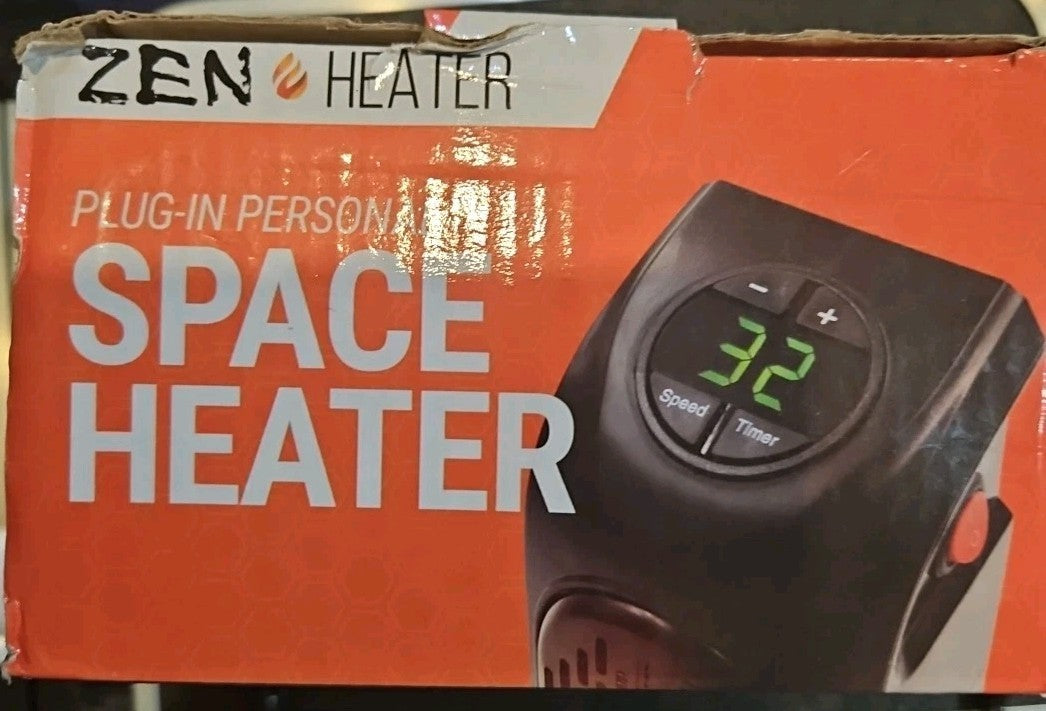 Zen 120v 6" Personal Space Heater 400 Watts, LED DISPLAY, AUTO SHUT OFF