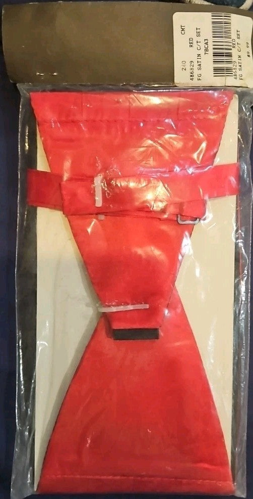 Red. Umberbund And Bow Tie