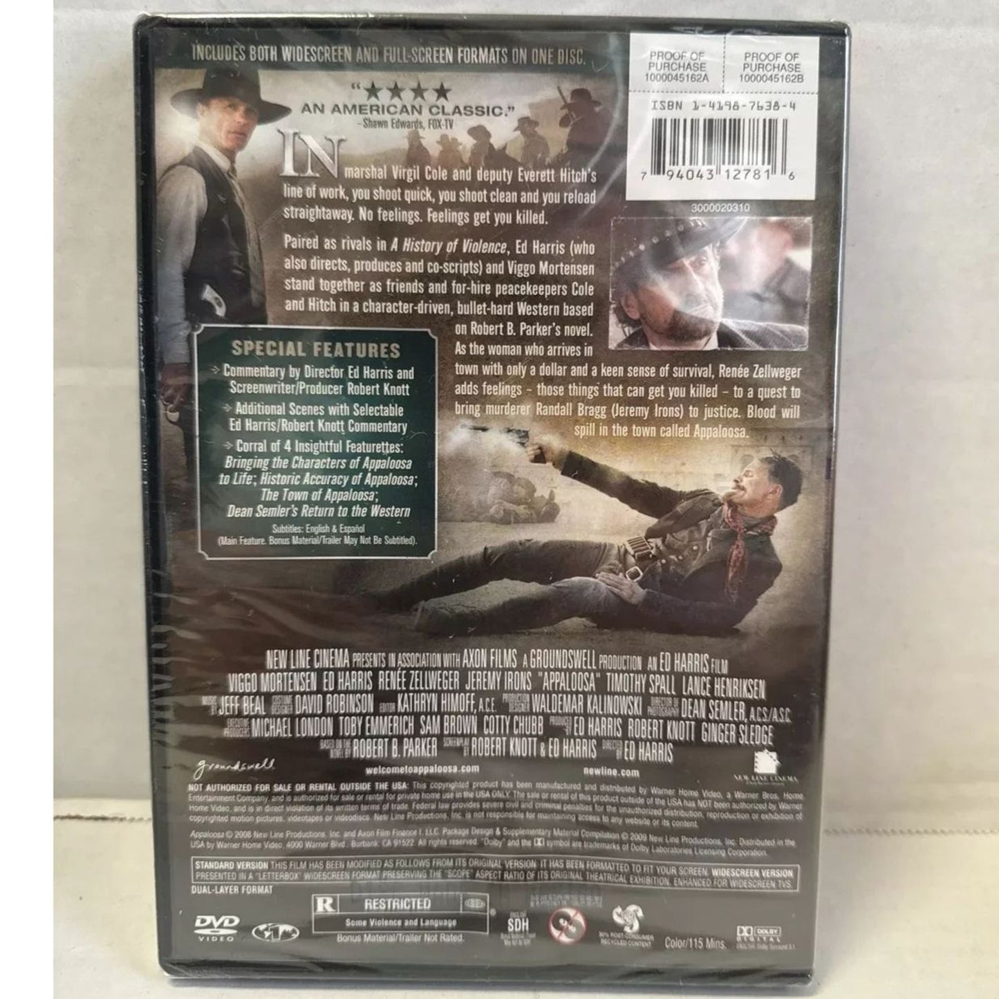 Appalossa (DVD) Factory Sealed