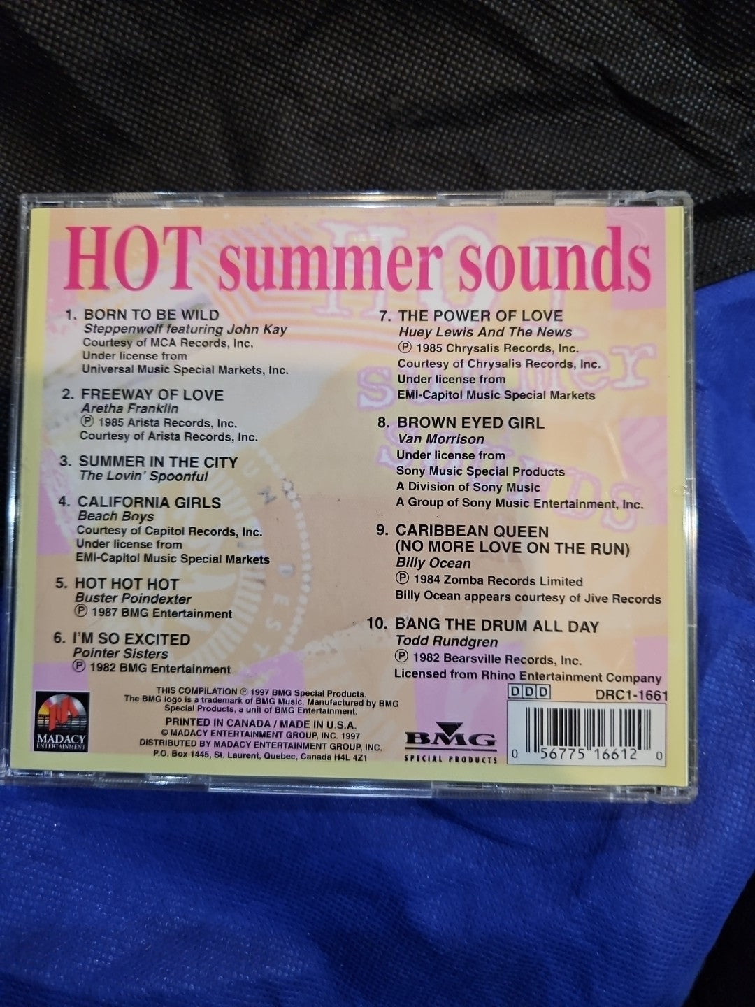 Hot Summer Sounds: Songs That Make Summer Sizzle (CD, 1997 Madacy)