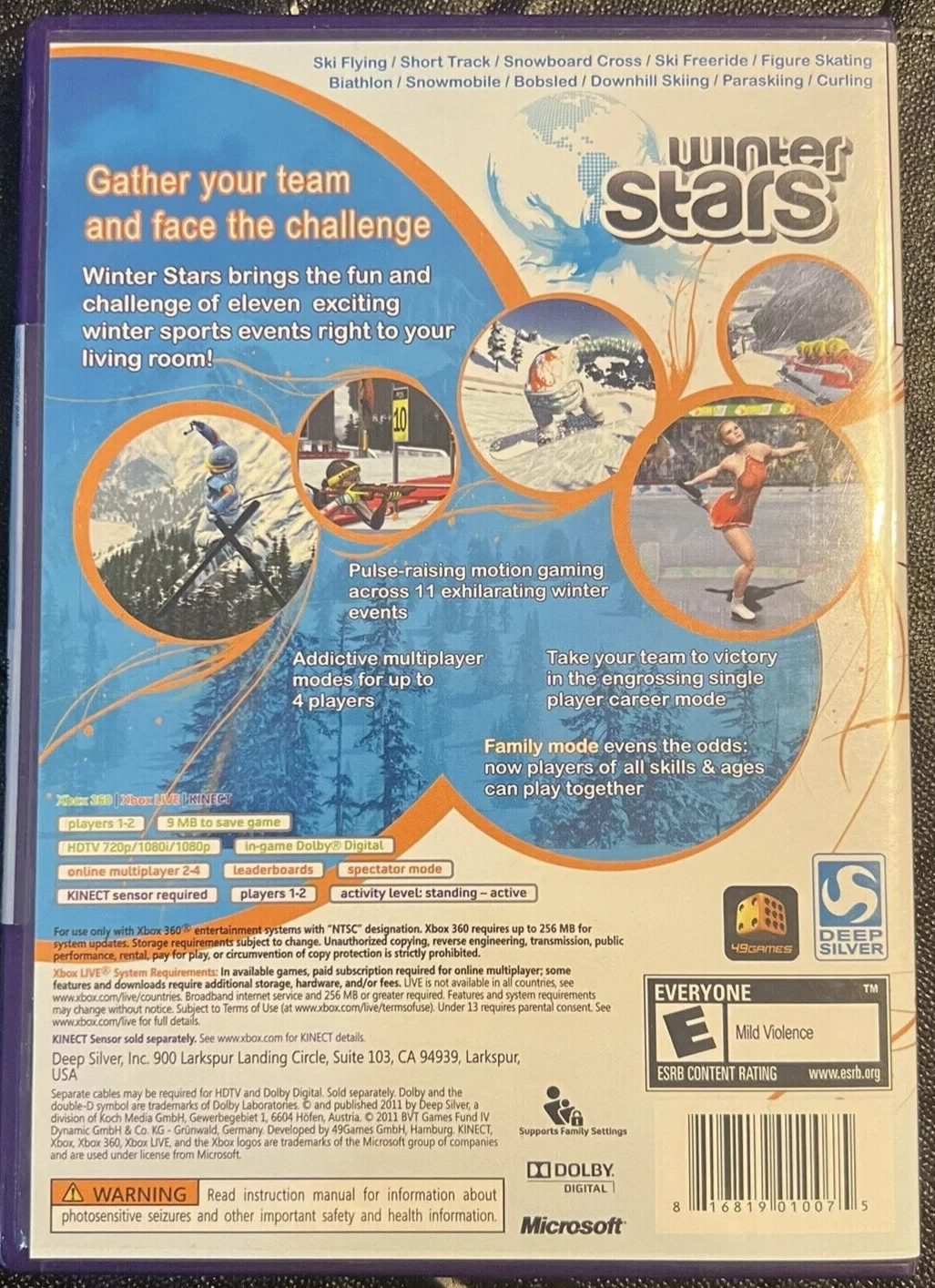 Winter Stars (Xbox 360) CIB. TESTED. NO SCRATCHES. NEW CASE. RESEALED.