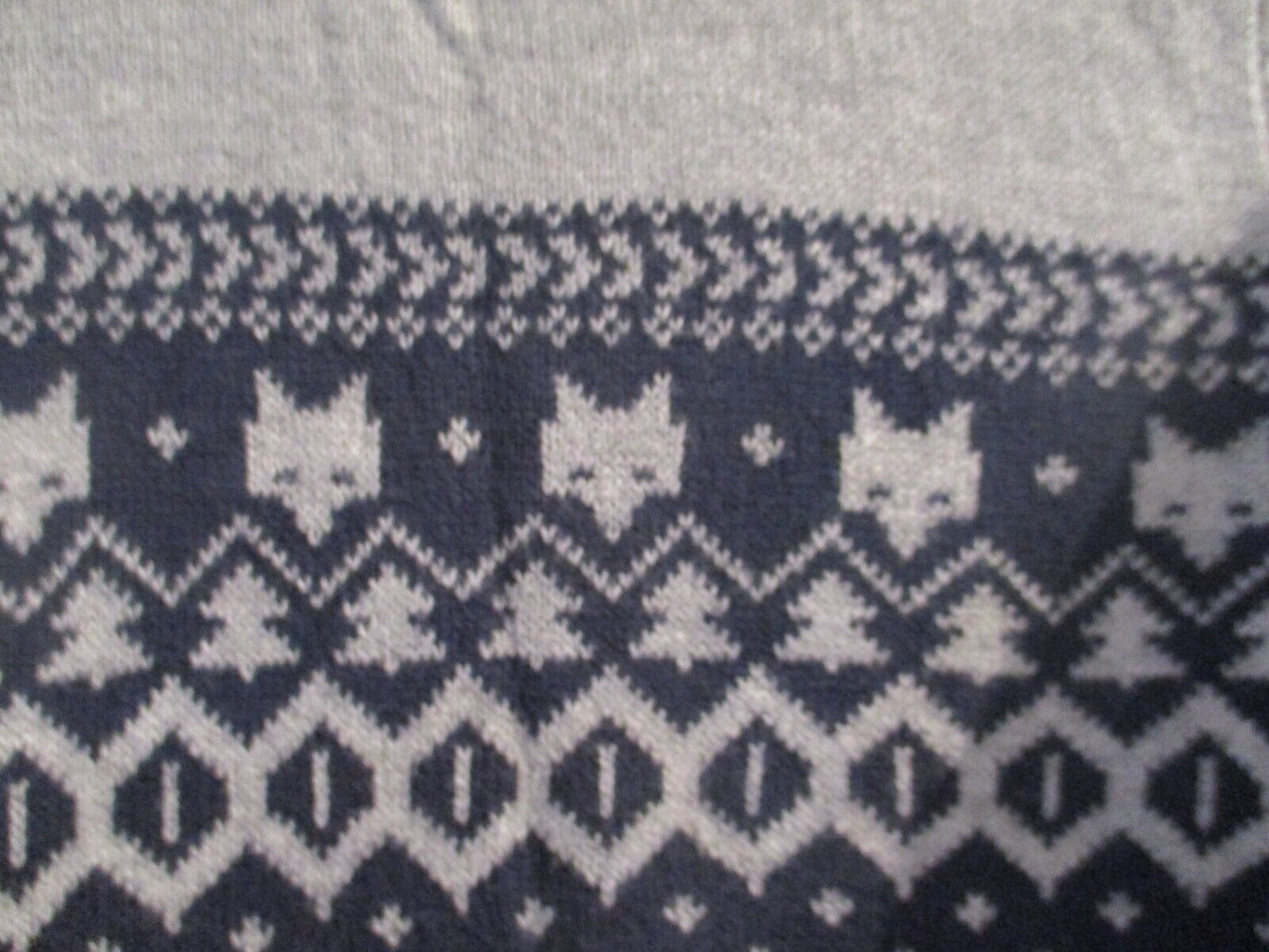 H&M Navy and Gray Fox Fair Isle Sweater 1½ - 2 Yrs