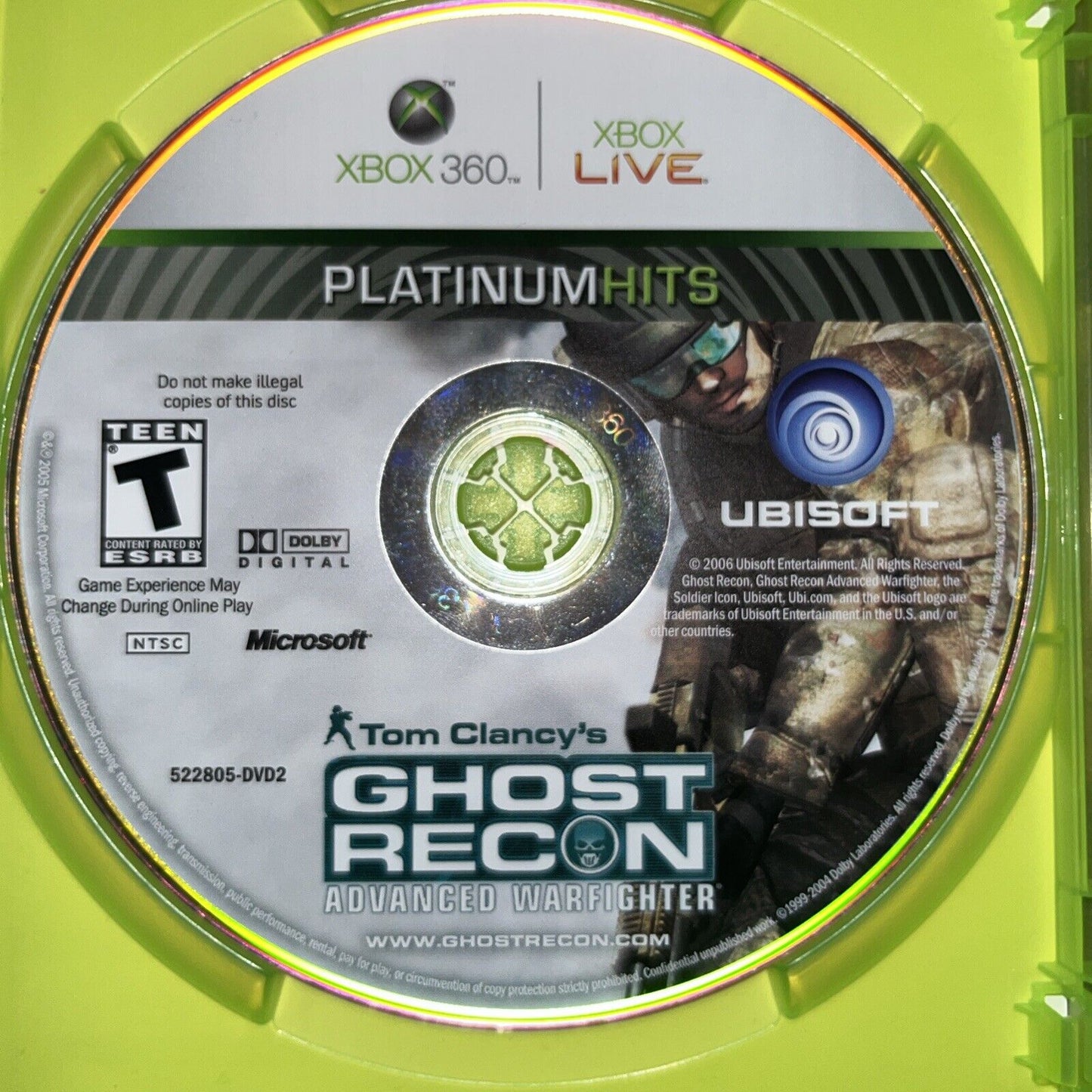 Tom Clancy's Ghost Recon: Advanced Warfighter (Xbox 360) CIB Manual New Case