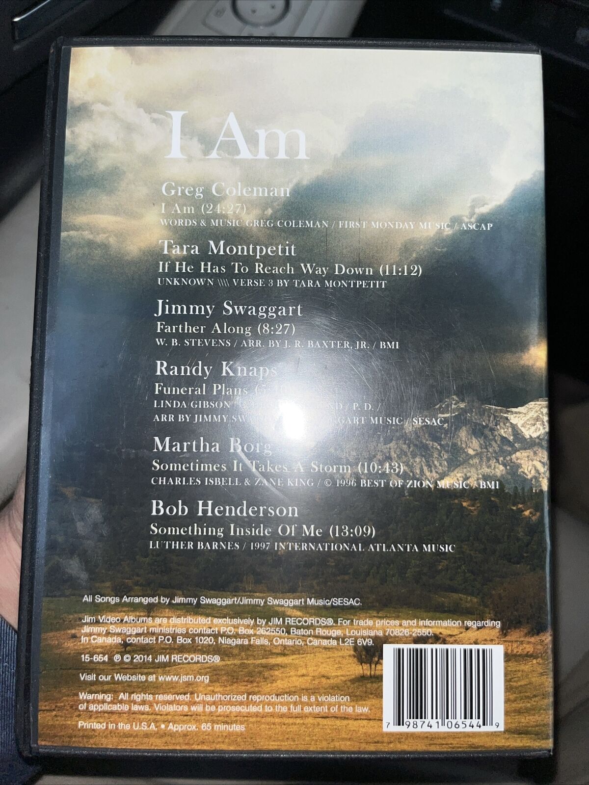 I Am - DVD and CD Jimmy Swaggart Family Worship Center Factory Sealed
