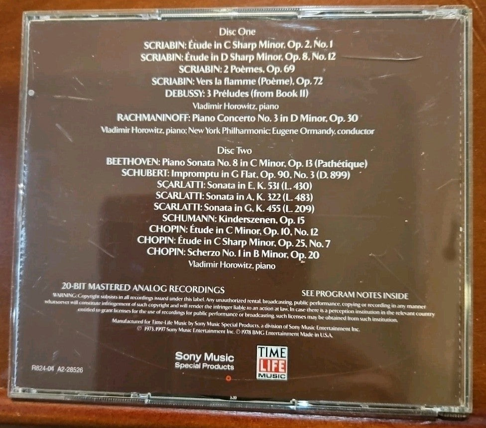 Vladimir Horowitz 2 CD Set