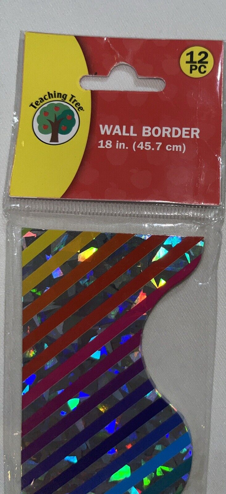 Teaching Tree Wall Border 18 Inch Reflective Rainbow