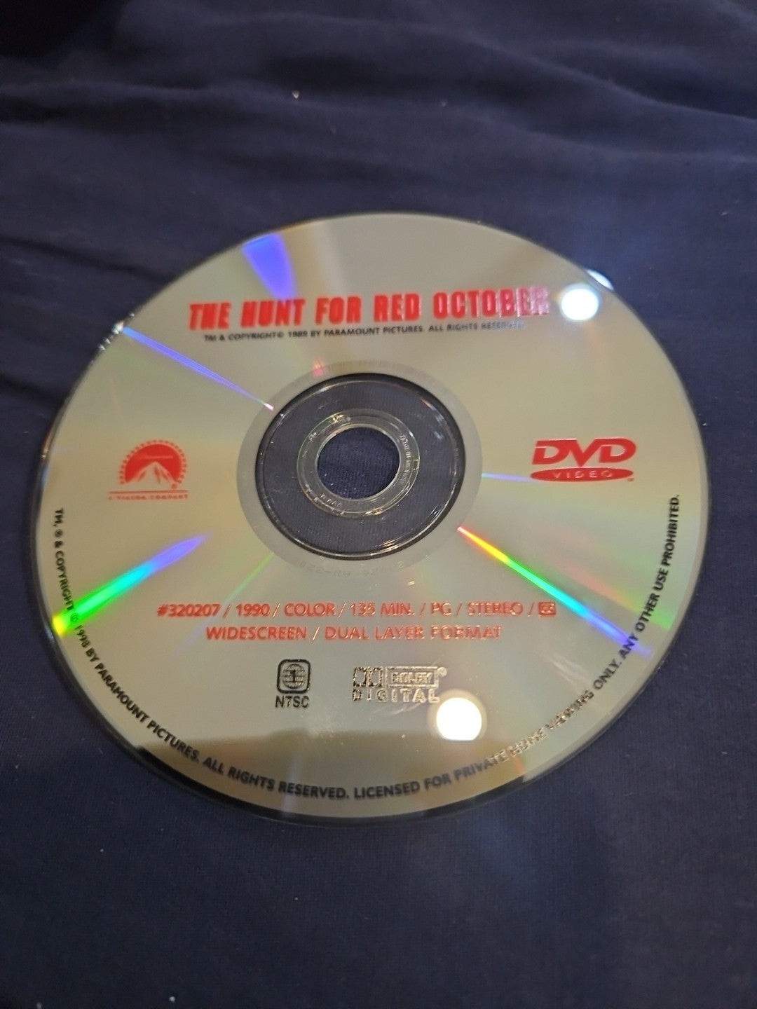 The Hint For Red October (DVD) DISC ONLY