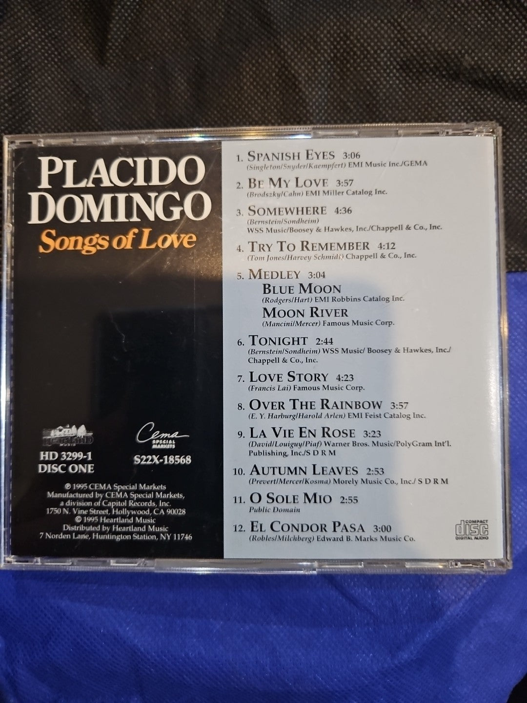Placido Domingo Songs Of Live (CD)