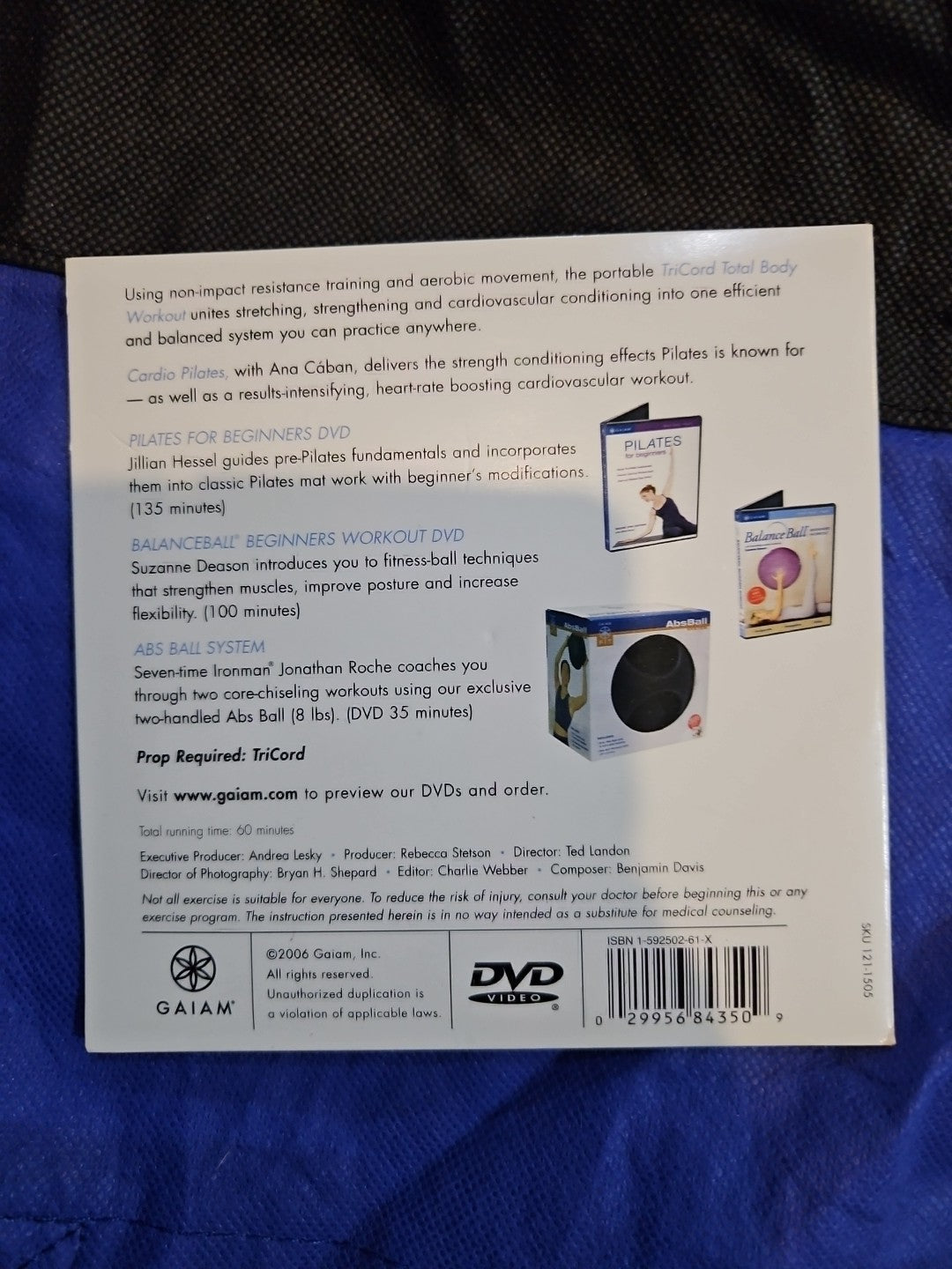 Gaiam Tricord Total Body Workout DVD New Sealed Free Shipping