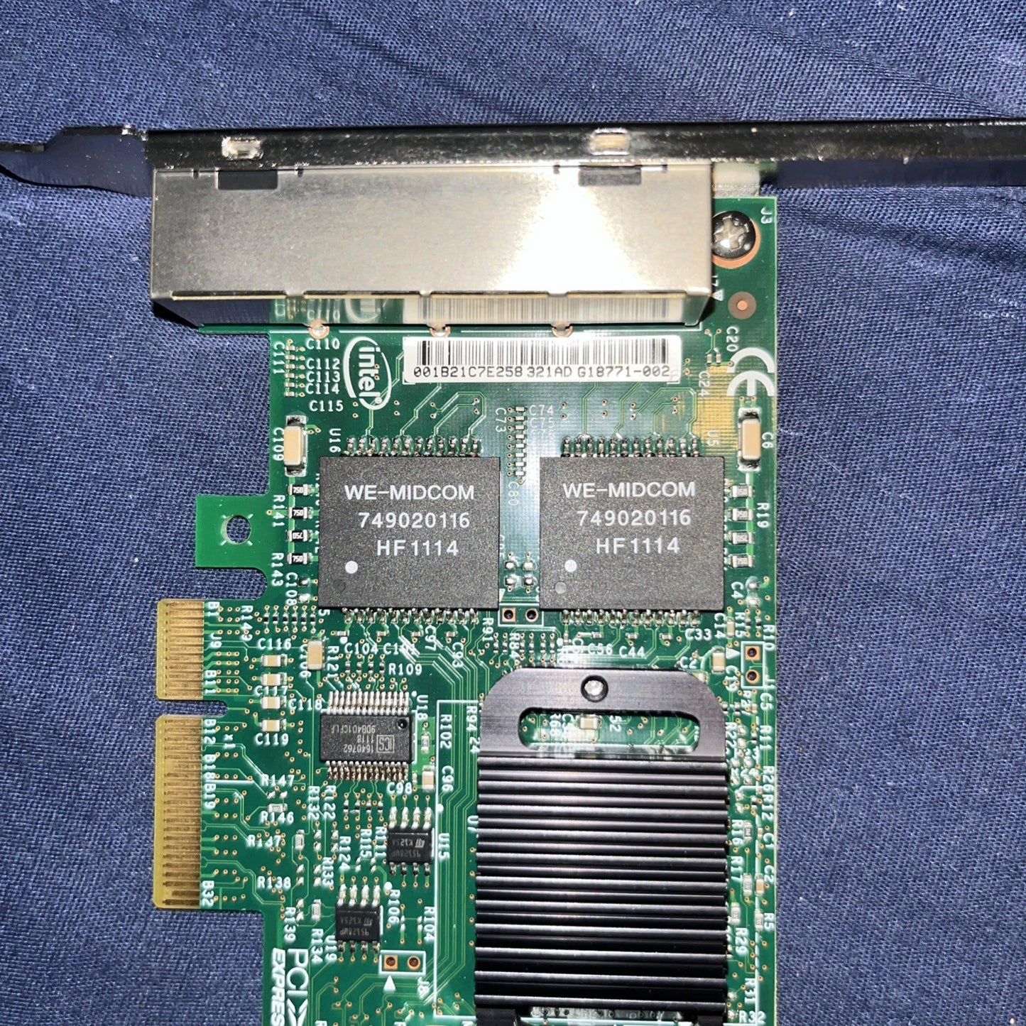 Intel DELL Quad Port Gigabit PCIe Ethernet Card CPU-D42543 MY-0HM9JY