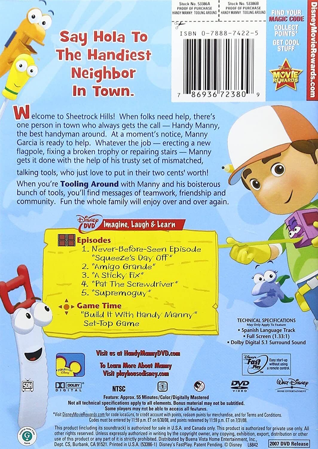Handy Manny: Tooling Around (DVD, 2007)