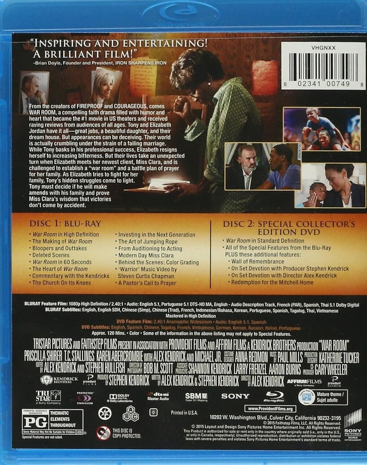 War Room (DVD/Blu-ray, 2015) Exclusive Collector's Edition! NEW SEALED