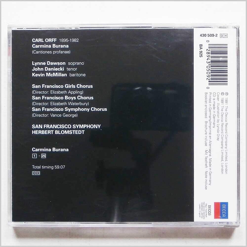 Orff: Carmina Burana (CD, Oct-1991, Decca)