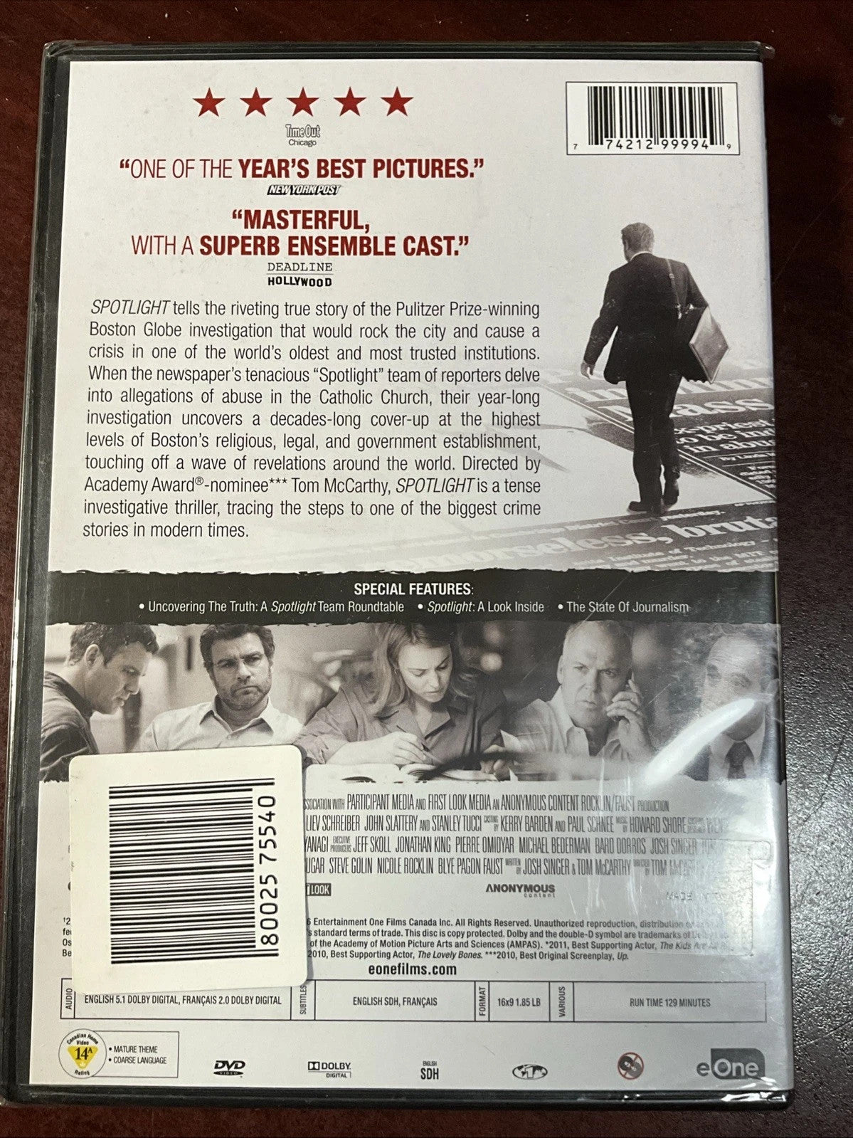 Spotlight (DVD, 2015) Brand New, Factory Sealed