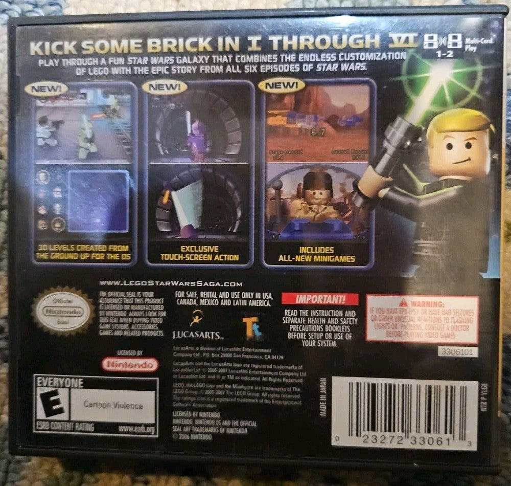 Lego Star Wars: Complete Saga Nintendo DS. No Game. Case + Artwork ONLY