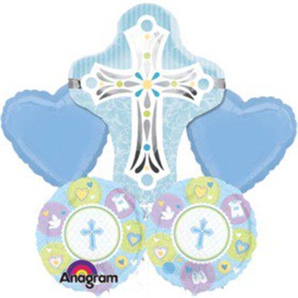 Loftus International A2-7307 Blue Cross Bouquet of Balloons