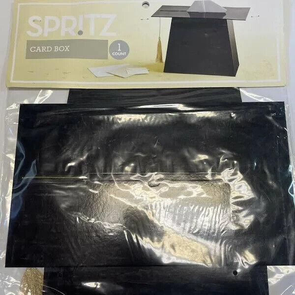 Spritz Graduation Card box with Gold Tassel - New & Sealed - Black 712
