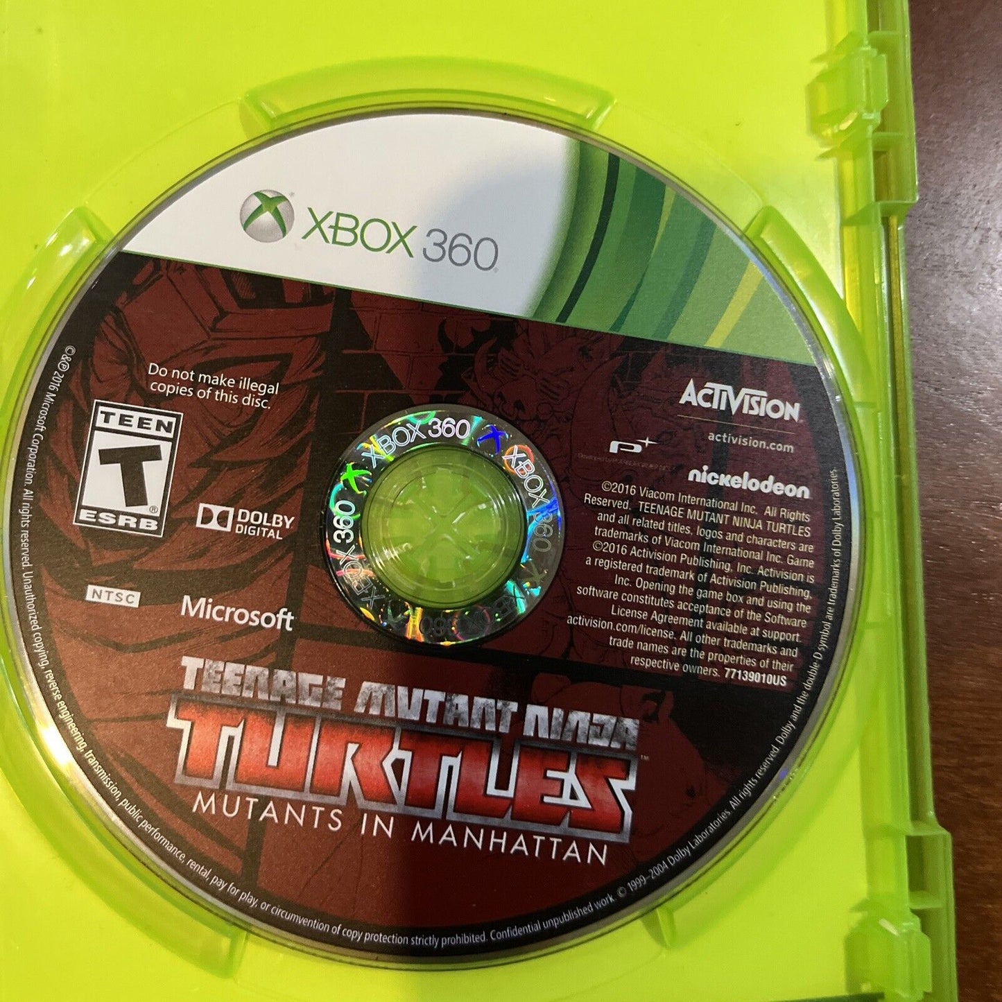 Teenage Mutant Ninja Turtles: Mutants in Manhattan (Xbox 360) tested. New case.