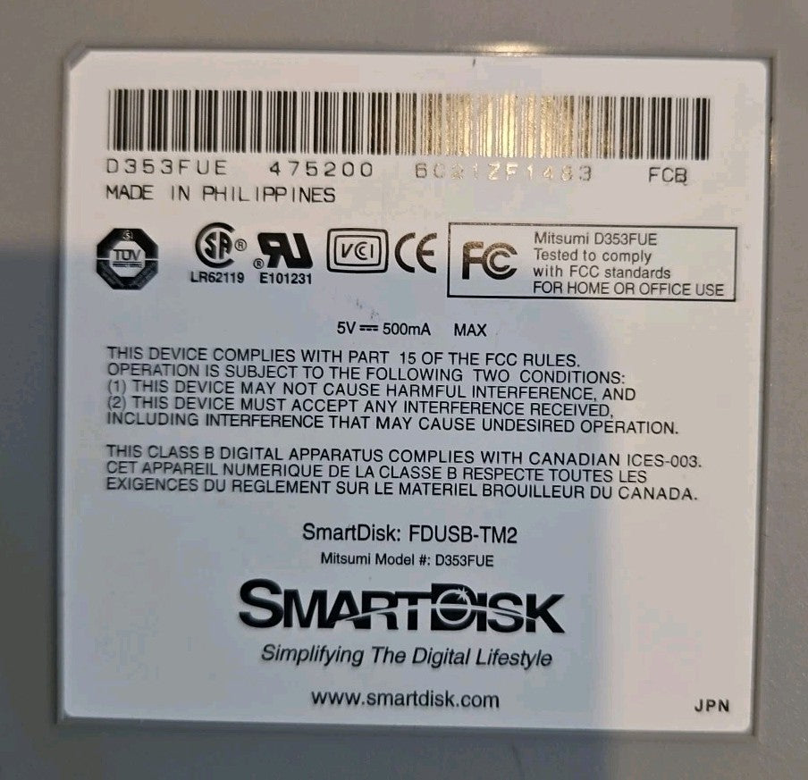 USB 2.0 3.5 inch Portable External Floppy Disk Drive 1.44Mb Reader For PC Laptop