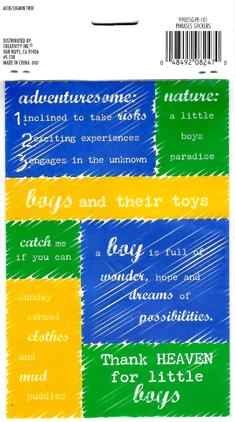 2 Sheets - Keepsake Essential Stickers #S-138