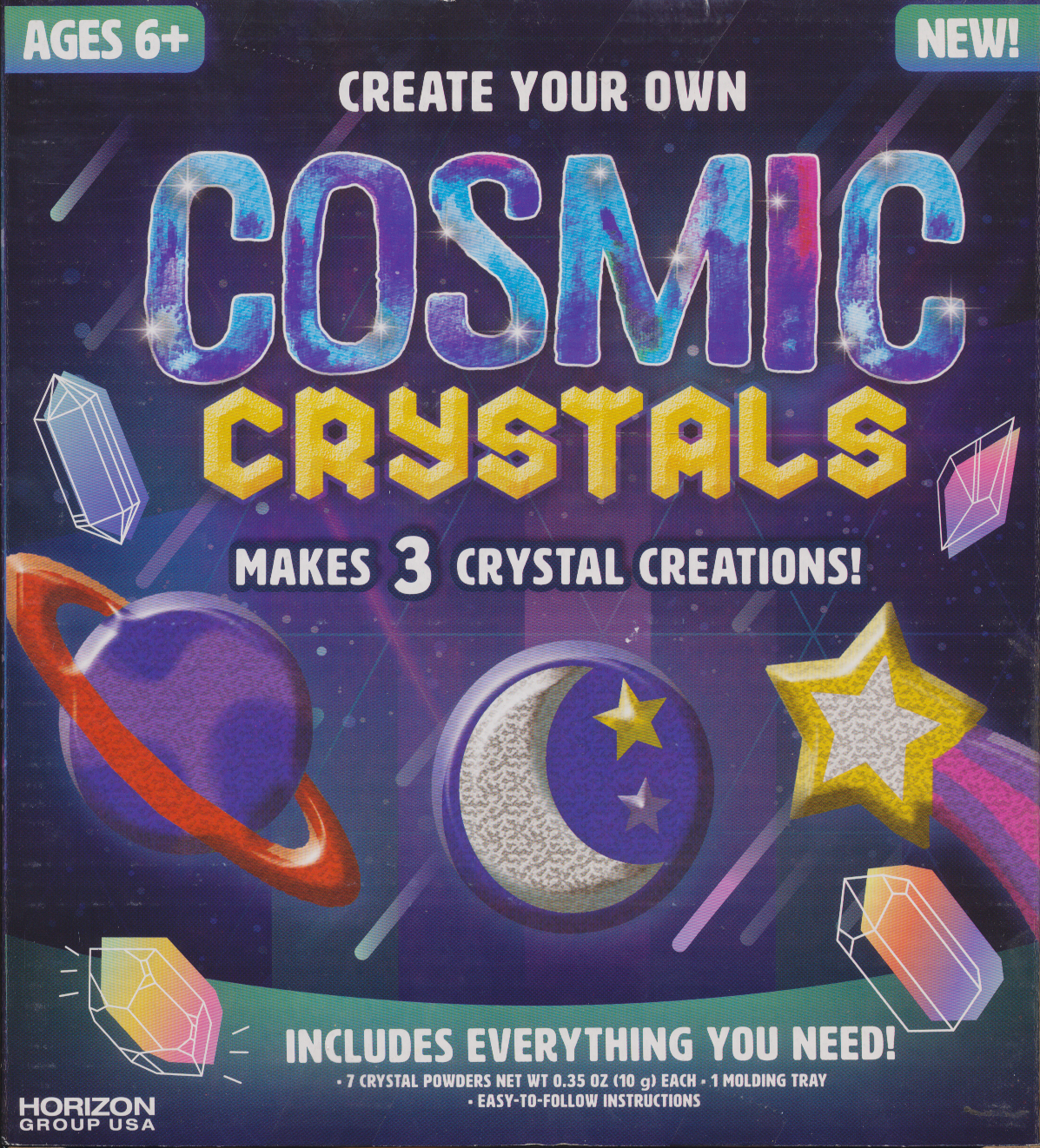 Creat Your Own Cosmic Crystals (Makes 3 Sparkle Magic Creations!)