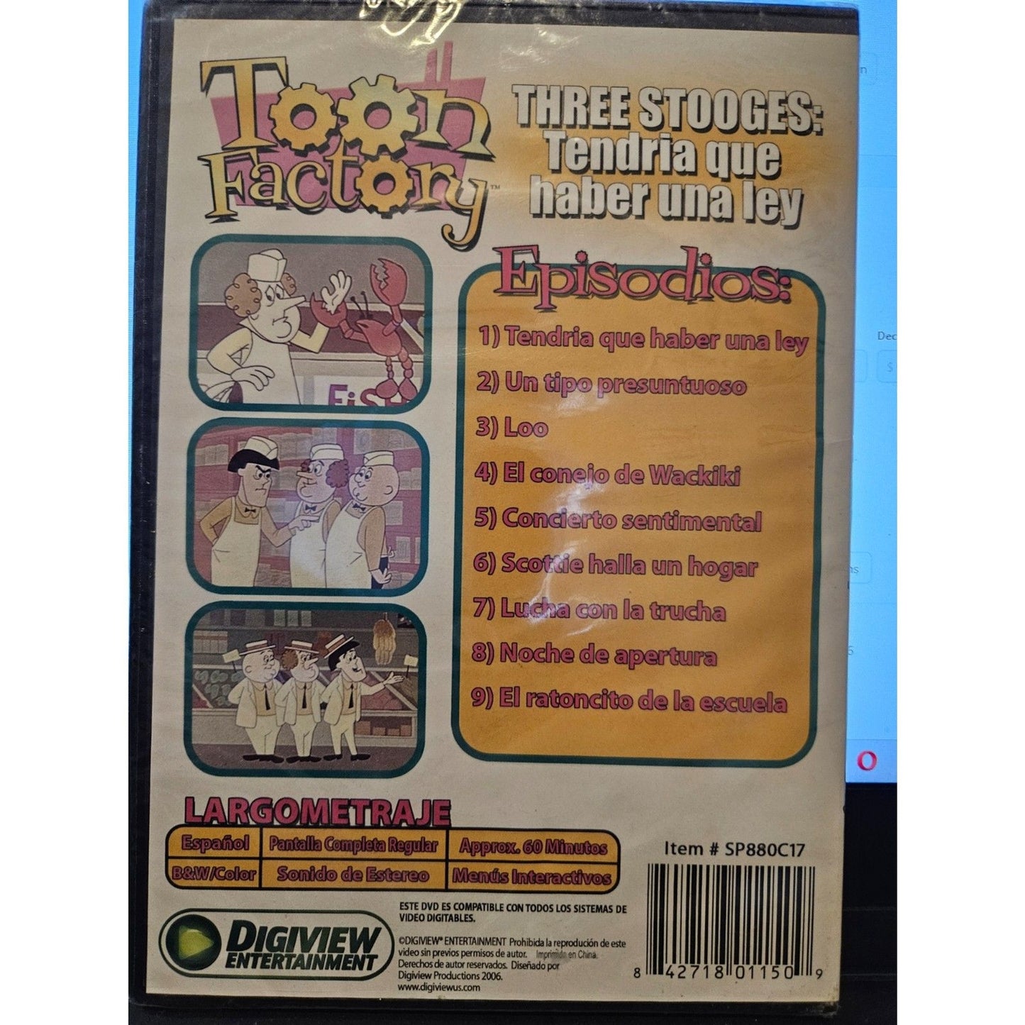 Toon Factory: Three Stooges: Tenuria Que Baber Una Ley (DVD) Brand New Sealed