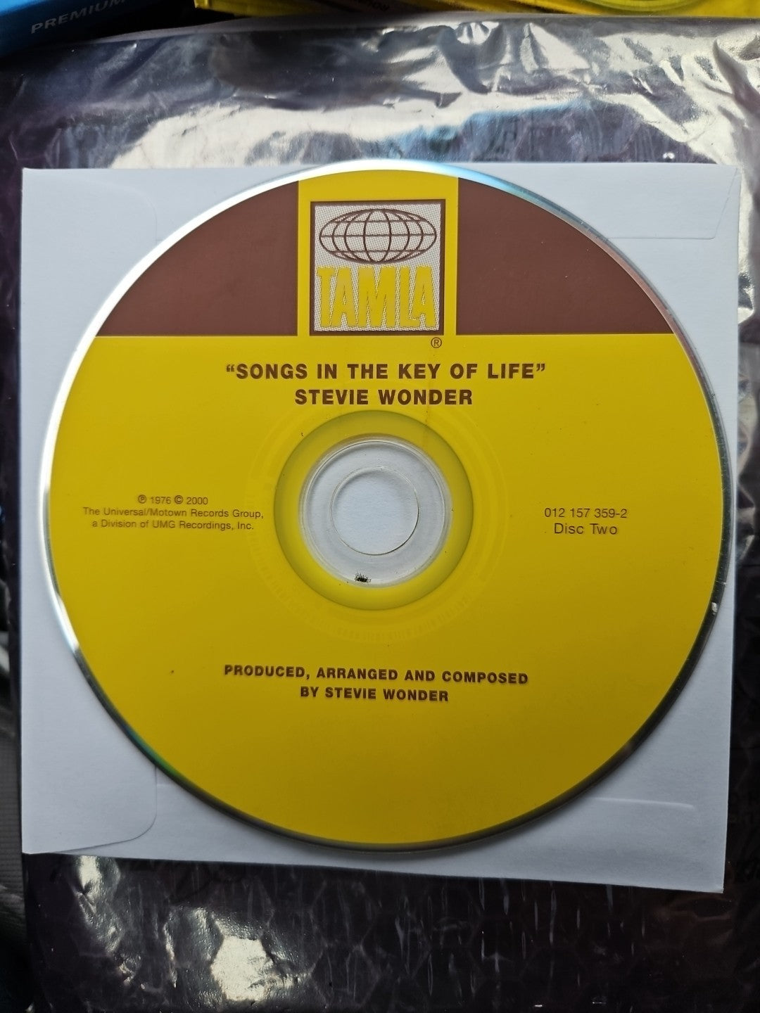 Stevie Wonder - "Songs In The Key Of Life" Disc Two. (CD) Disc Only