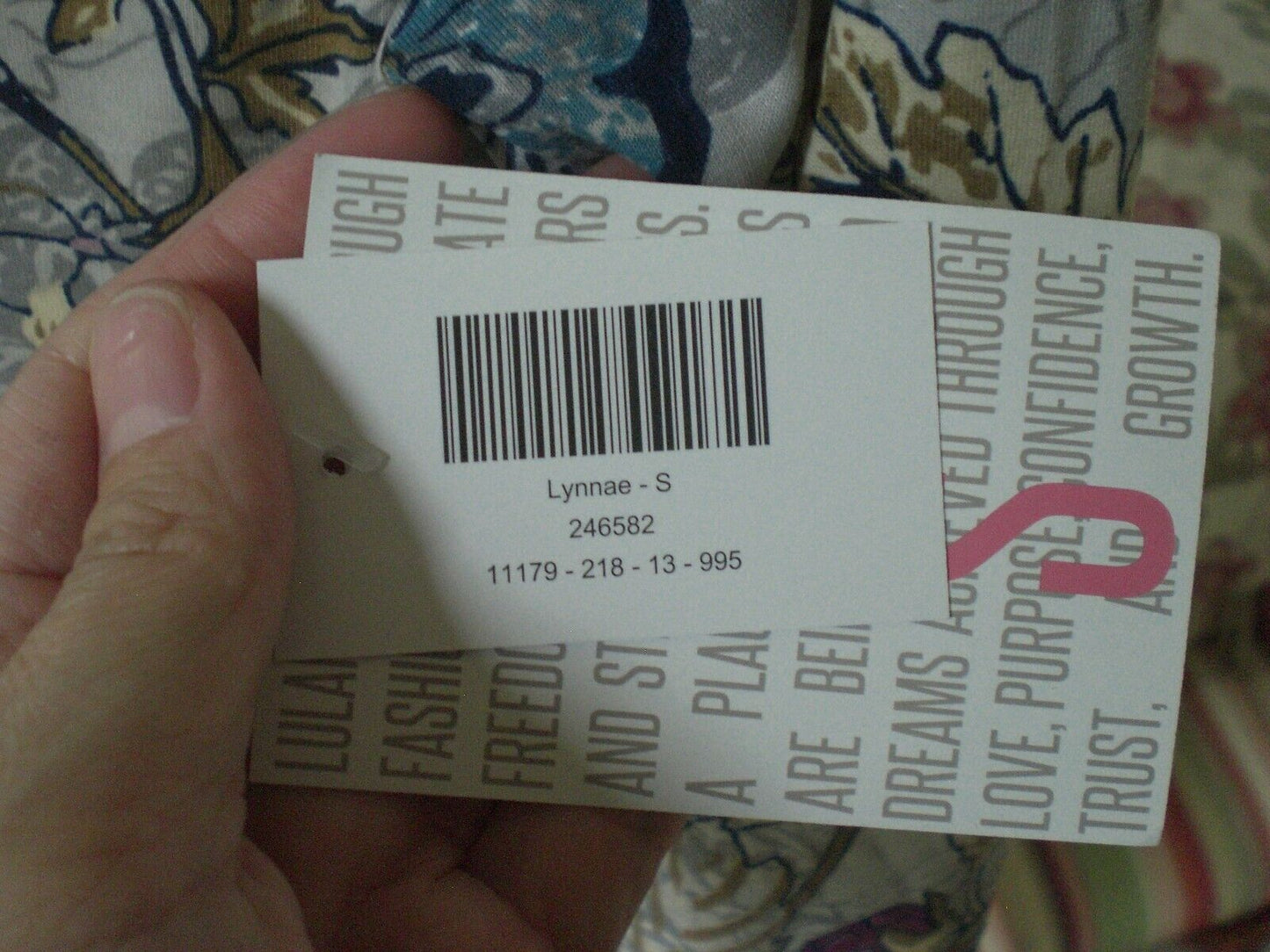 LuLaRoe Lynnae Shirt Top Blouse NWT Gray with Pink Blue Beige Floral SMALL