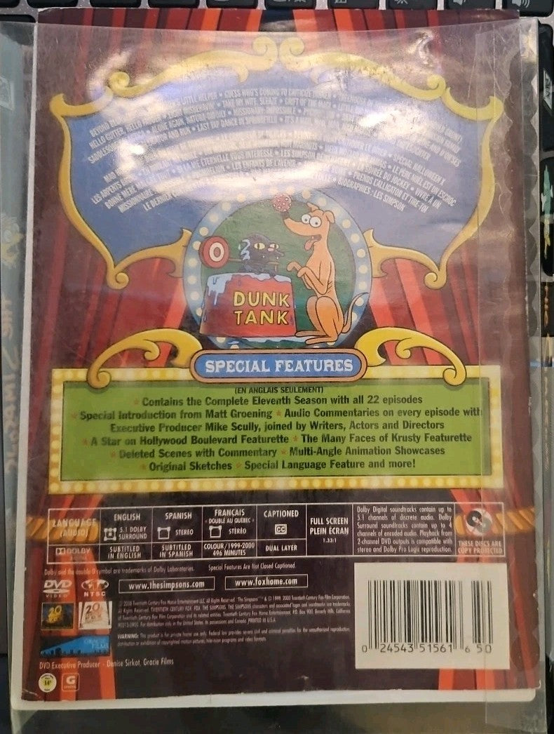 Simpsons The 11th Season Limited Edition Outer Sleeve Only. No DVD or Case