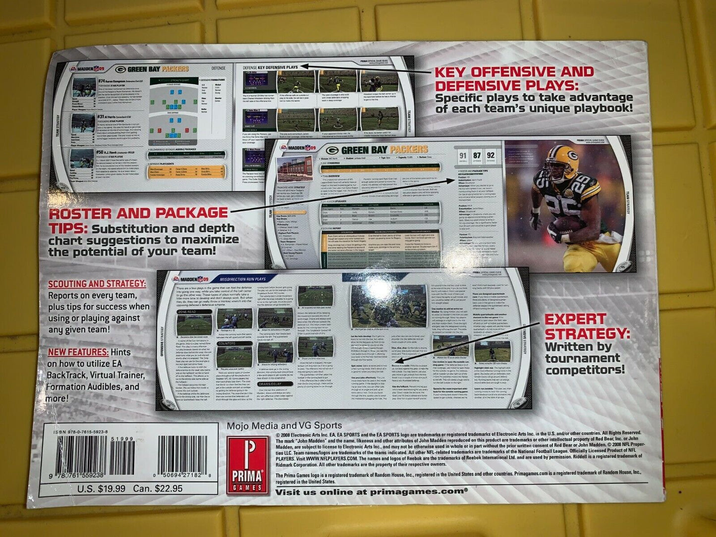 Madden NFL 09 (PlayStation 3 Retail Game Disc/Case) + Official Guide Book - Used