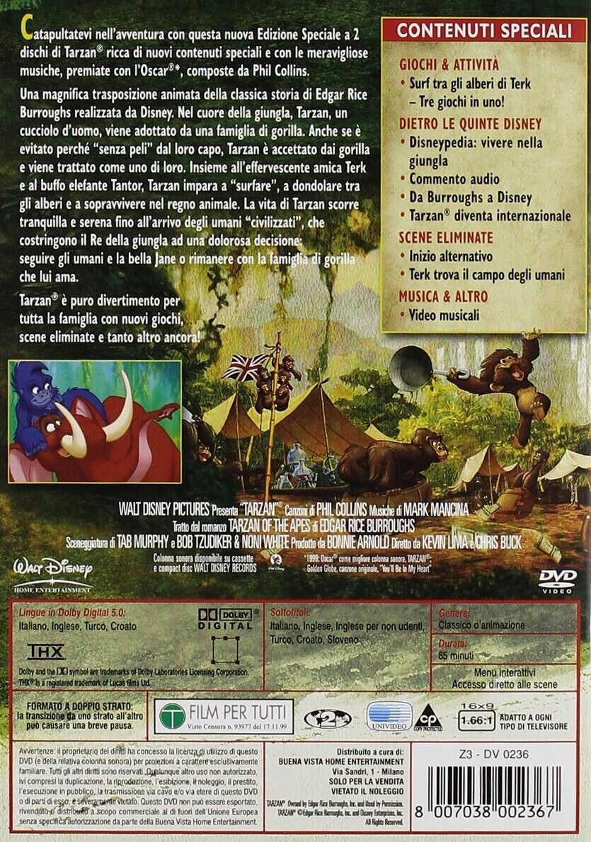 Tarzan II (DVD, 2005)