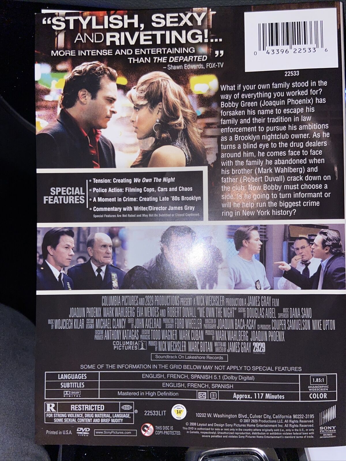 We Own the Night (DVD, 2007) -