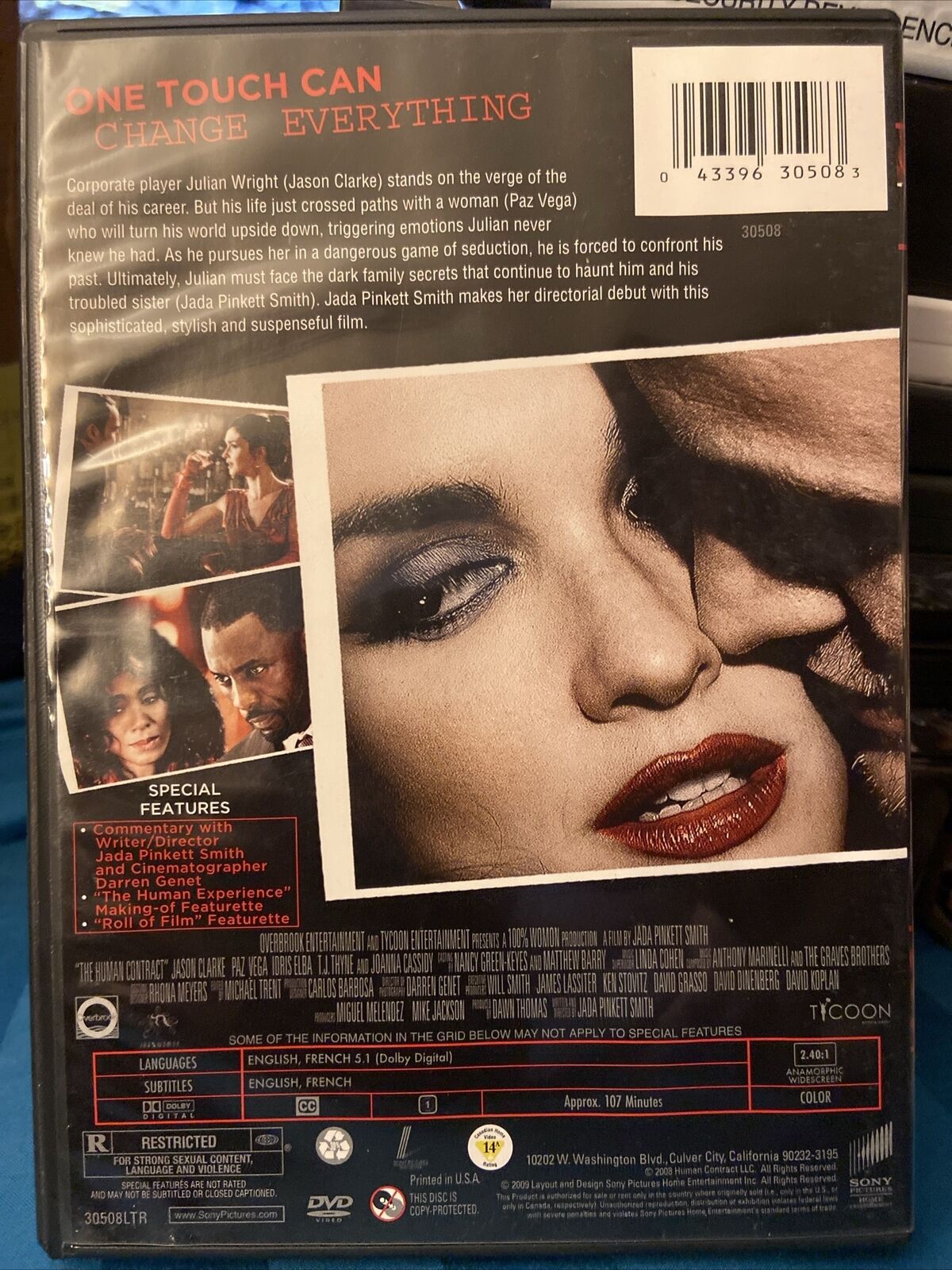 The Human Contract w Jada Pinkett Smith DVD -CHOOSE WITH OR WITHOUT A CASE