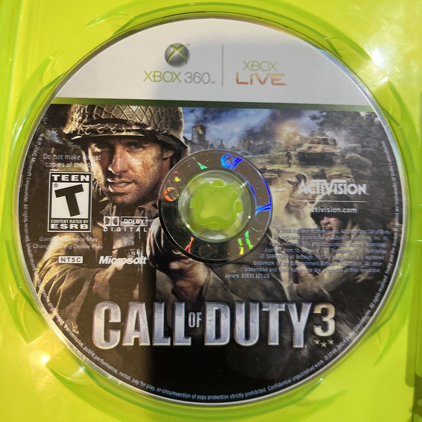 Xbox 360 - Call of Duty 3 - tested, New Case, Cib. Resealed. 