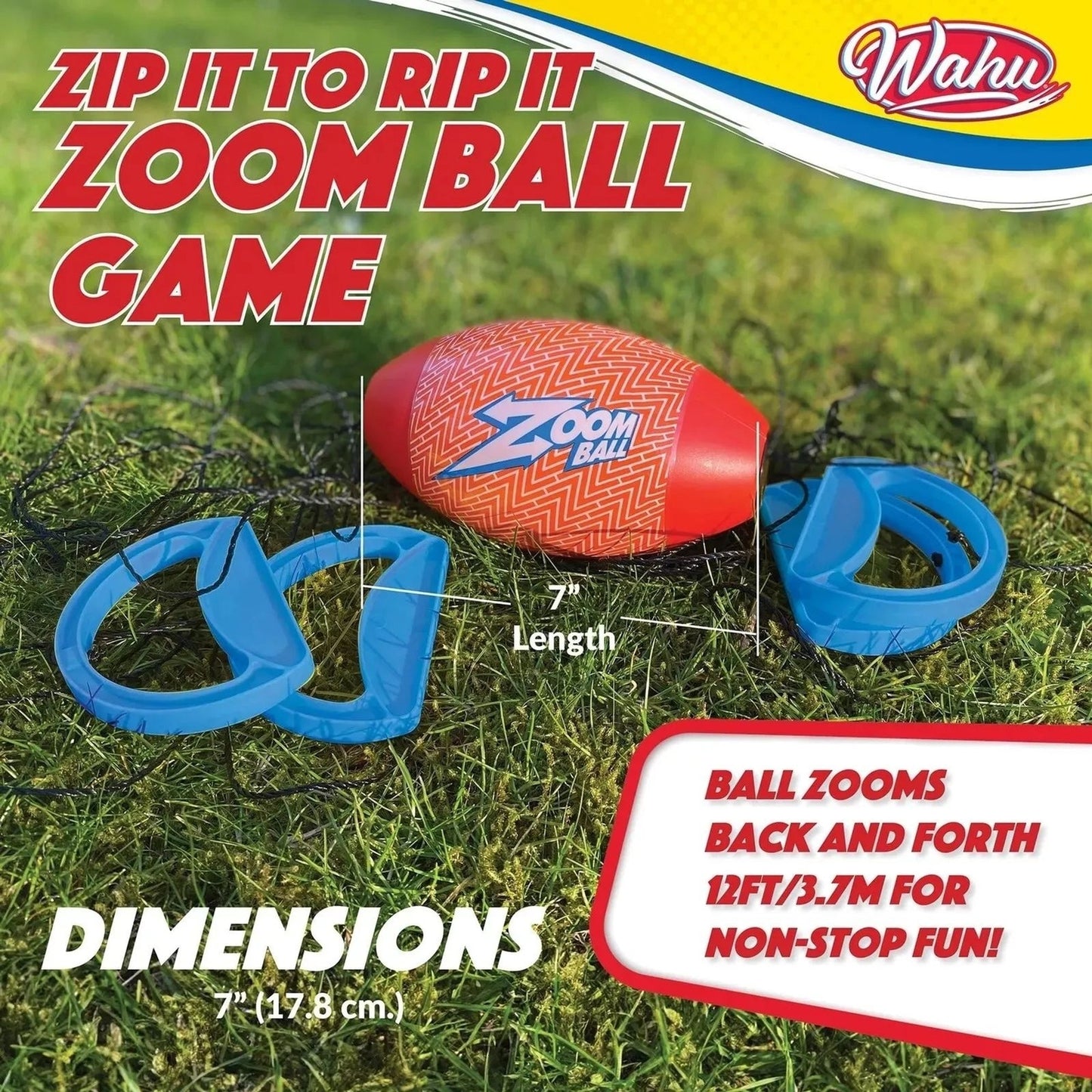 Goliath Zoom Ball - 2 Player - 8+ Zip It to Rip It Outdoor Game