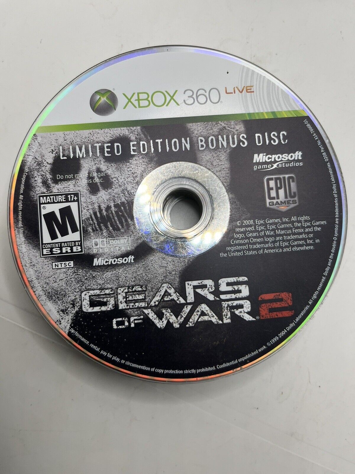 Gears of War (Microsoft Xbox 360, 2006) Limited Edition Bonus Disc