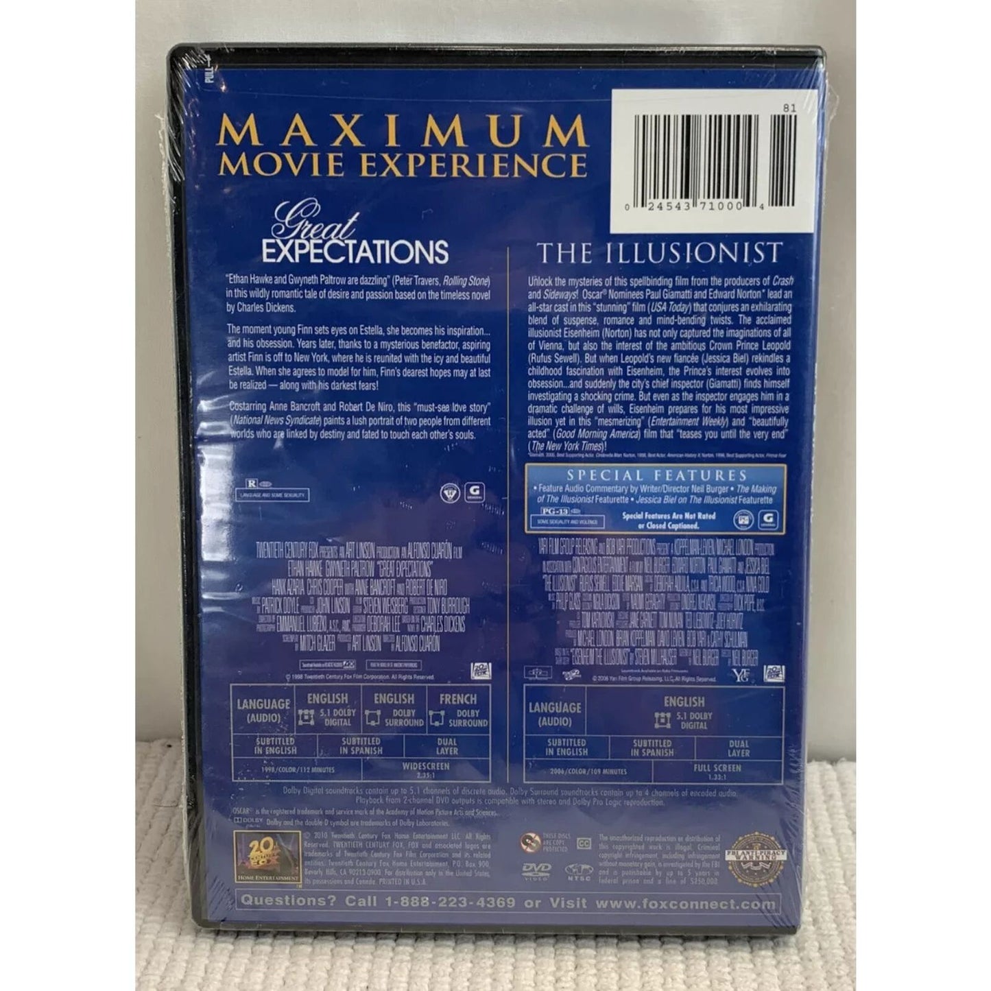 Great Expectations / The Illusionist (DVD) Brand New