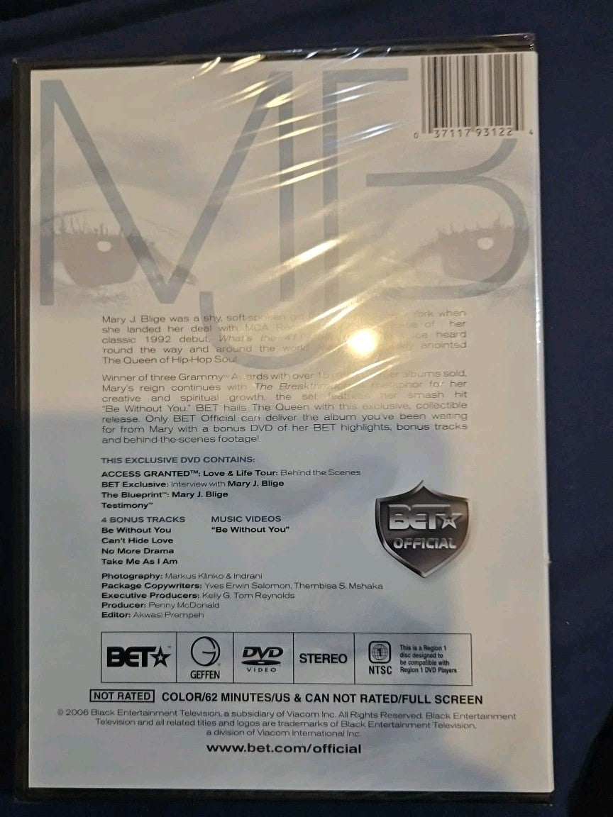 Mary J. Blige BET Offical Presents The Breakthrough DVD NEW