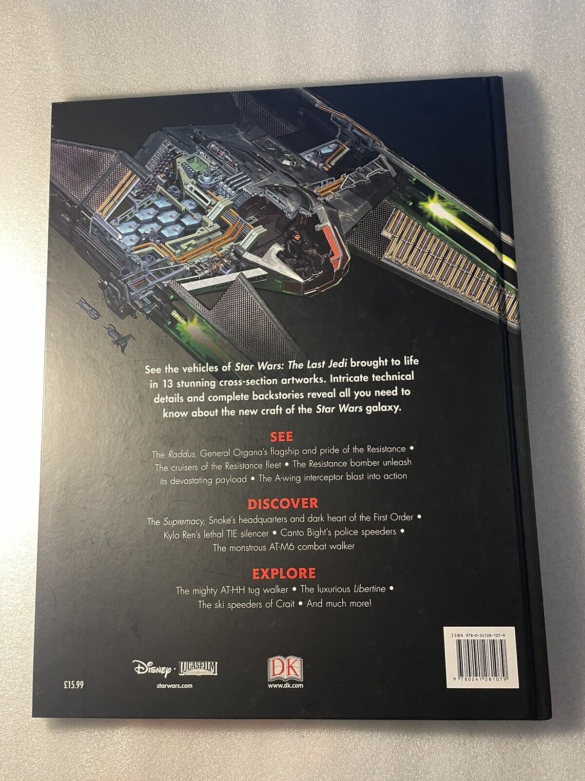 Star Wars: The Last Jedi Incredible Cross-Sections by Remillard & Fry LIKE NEW