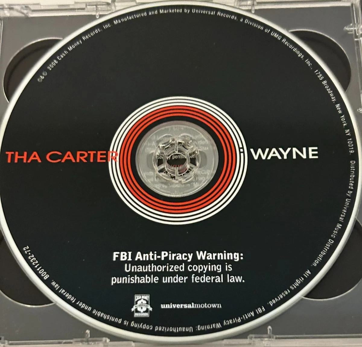Lil Wayne THA CARTER Plus TI (CD) Disc Only