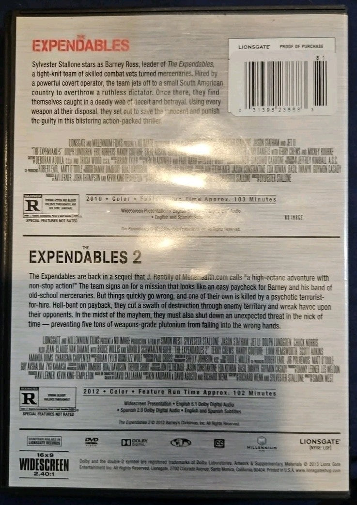 Expendables 1 / Expendables 2 (Walmart) (DVD)